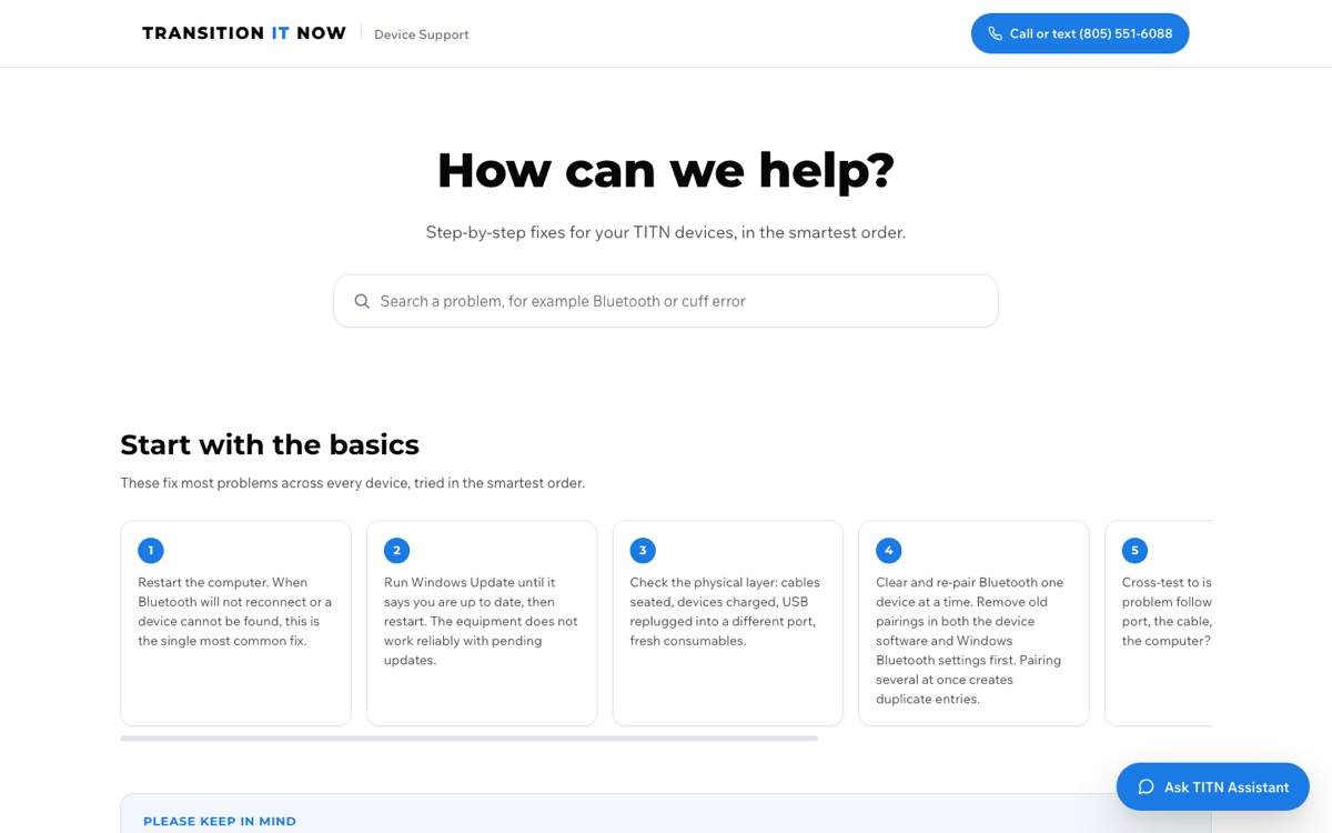 Device support bot, live AI assistant